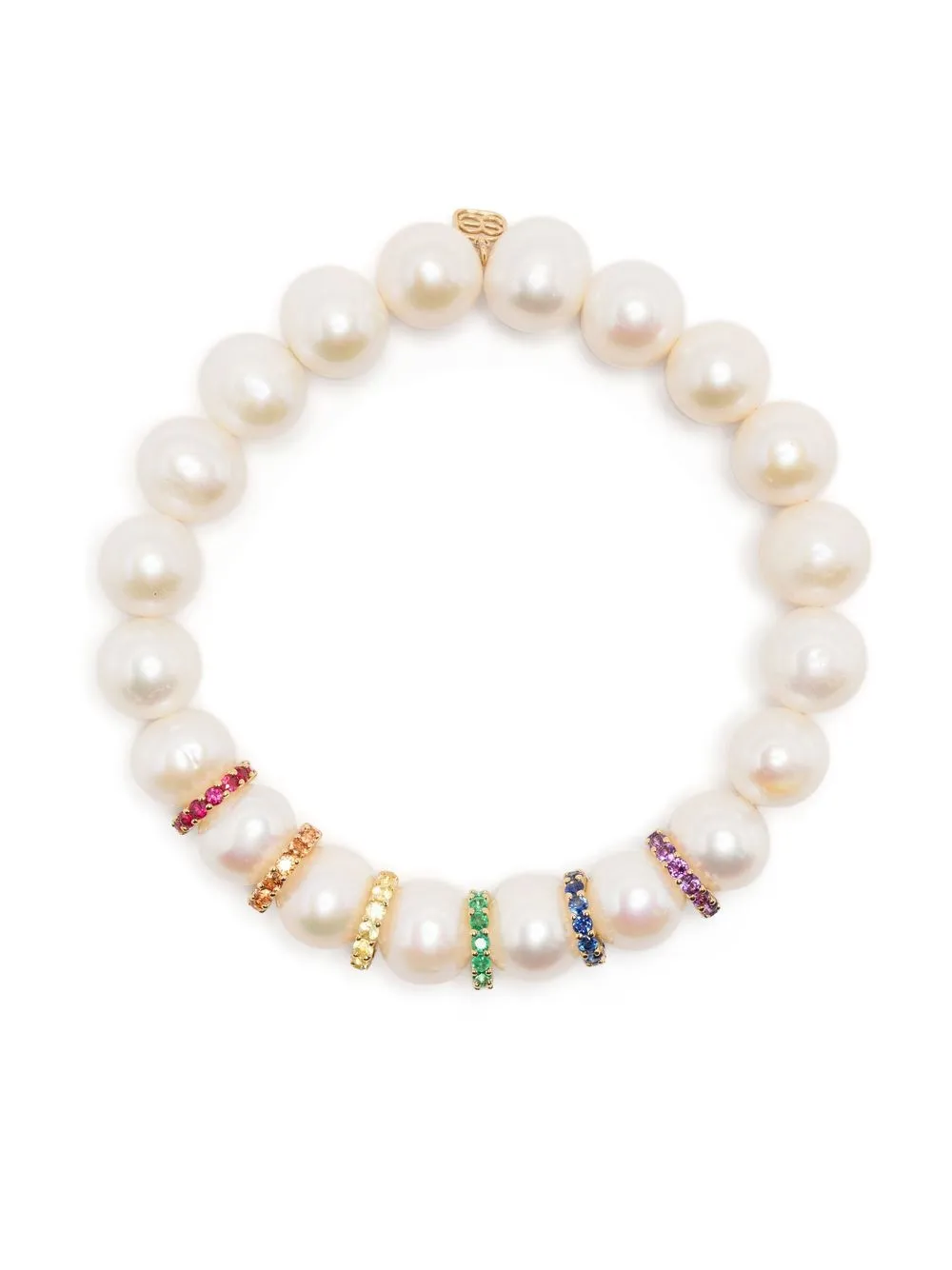 

Sydney Evan 14k yellow gold multi-stone pearl bracelet - White