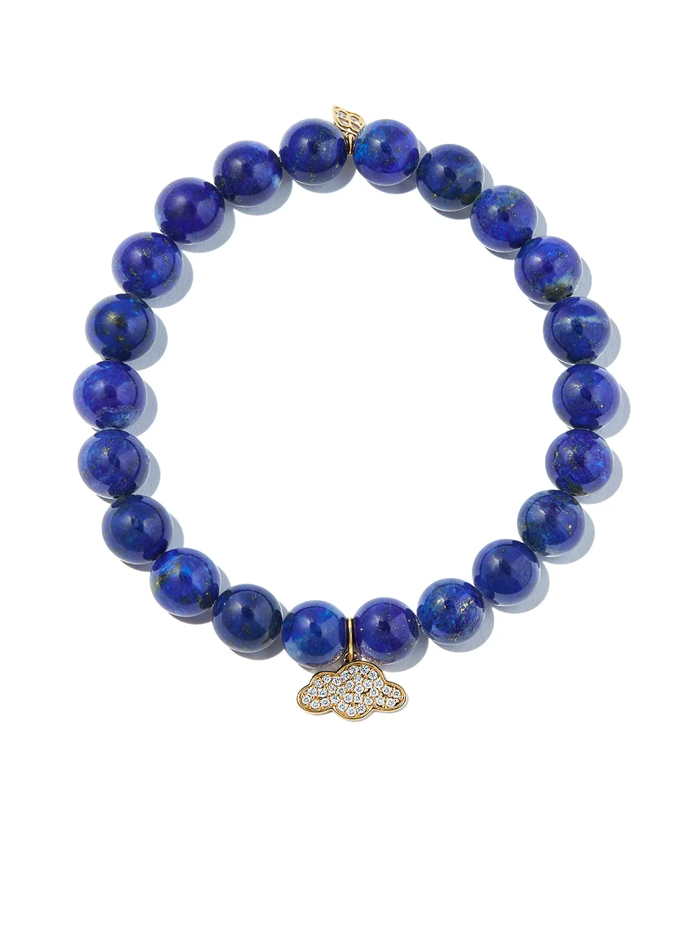 14kt yellow gold lapis lazuli charm bracelet