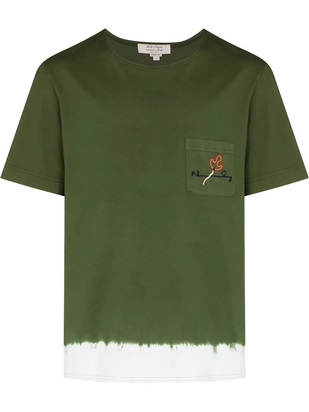 

Nick Fouquet Ulrik logo-embroidered T-shirt - Green