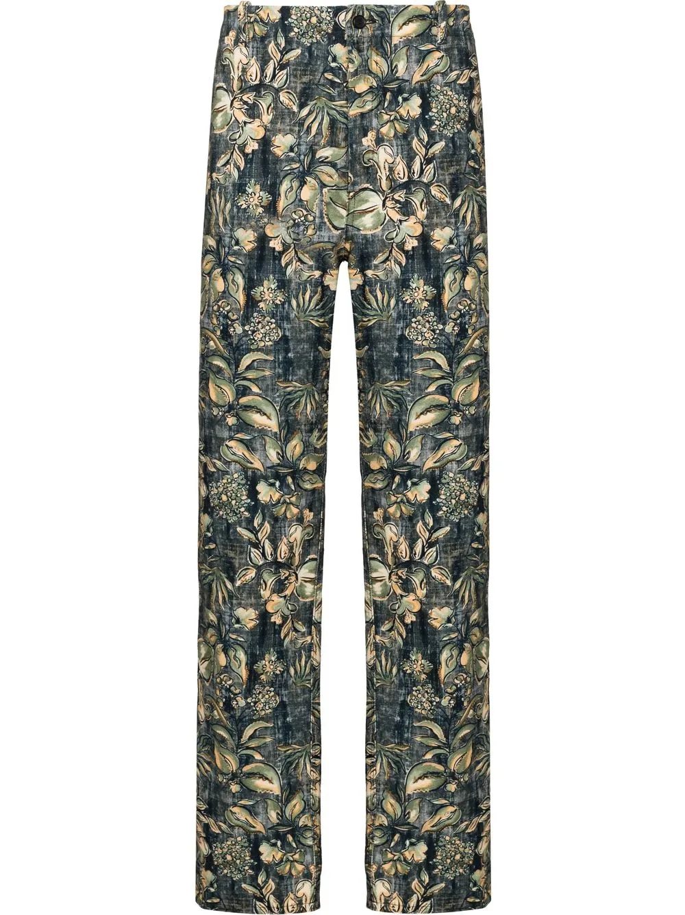 

Nick Fouquet pantalones rectos con estampado floral - Azul