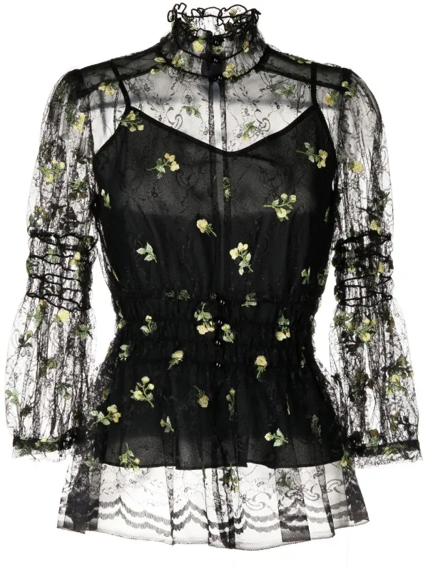 ANNA SUI 総レース ブラウス