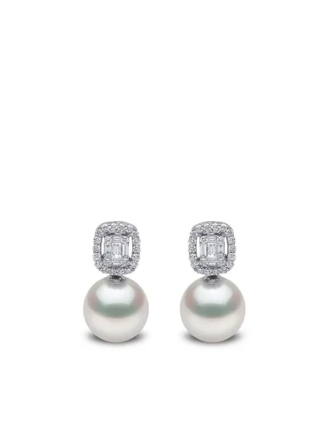 Yoko London 18kt white gold Starlight south sea pearl and diamond earrings