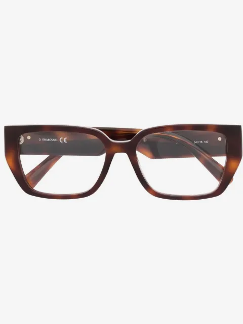 Swarovski Eyewear Eckige Sonnenbrille mit Kristallen