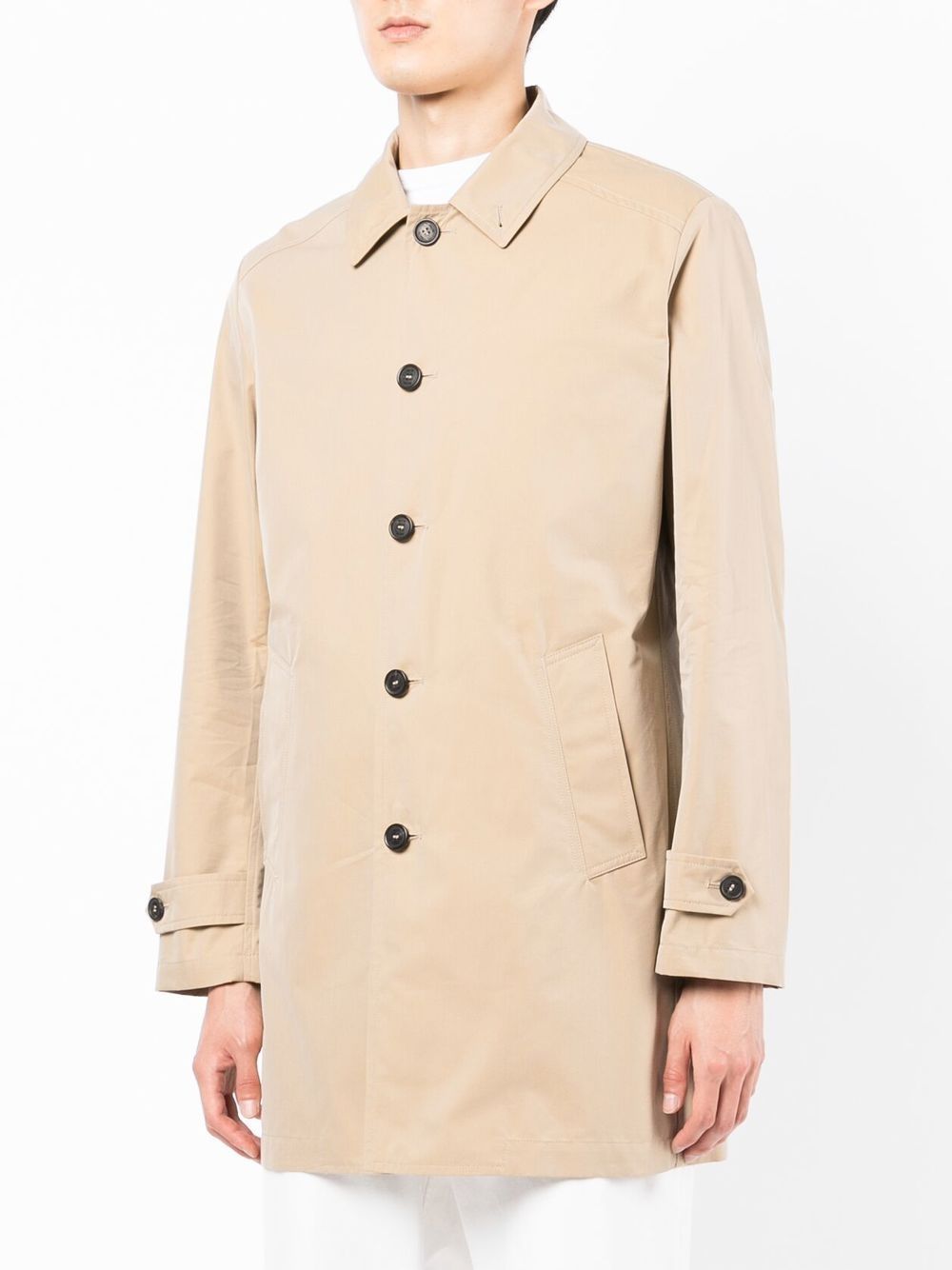 Shop Paltò Button-fastening Single-breasted Coat In Brown