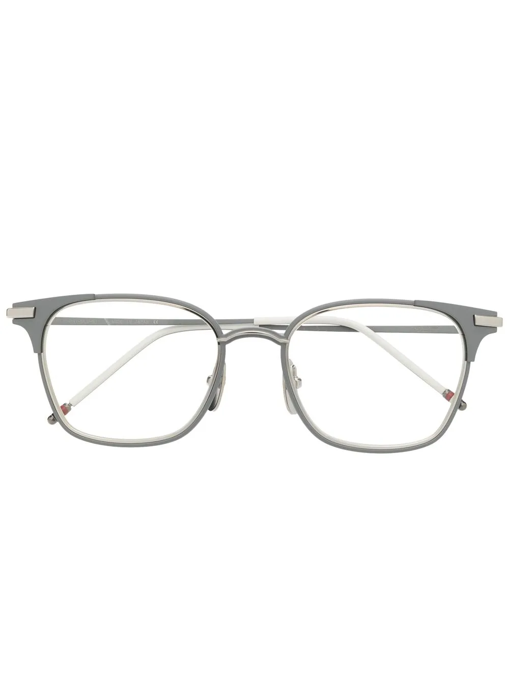 

Thom Browne Eyewear square-frame engraved eyeglasses - Grey