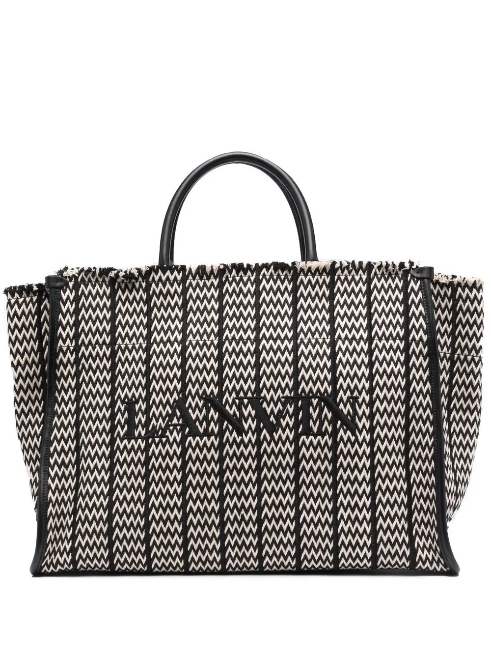 

Lanvin tote con asa y logo - Negro