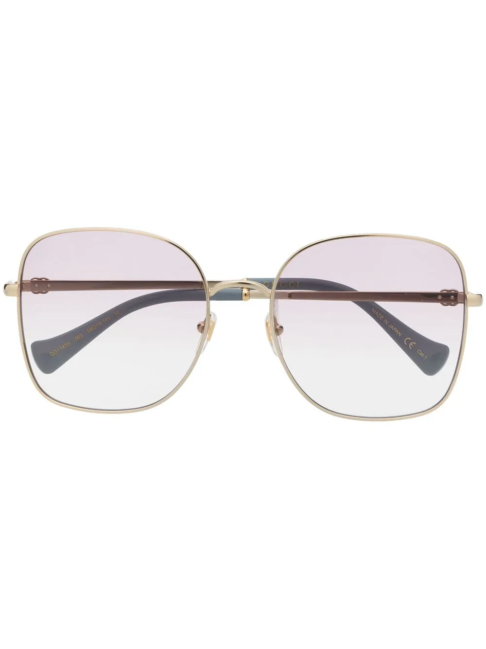 

Gucci Eyewear oversize-frame gradient lens sunglasses - Gold