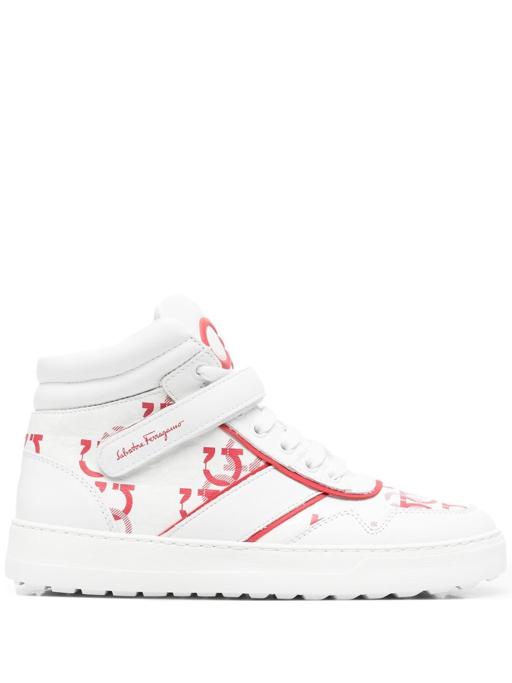 

Ferragamo Noè high-top leather sneakers - White