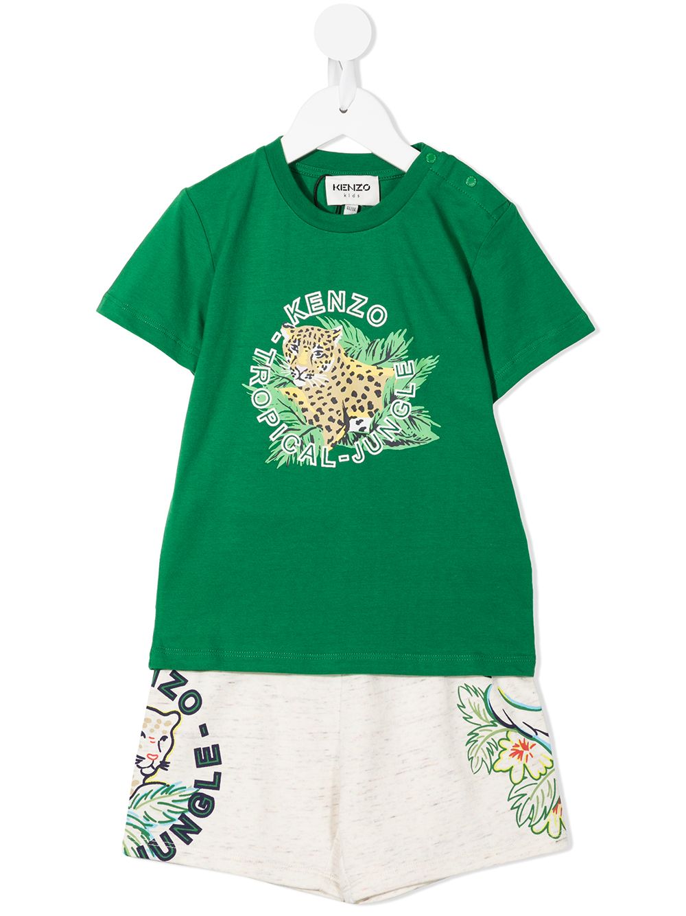 

Kenzo Kids set de shorts con motivo Tropical Jungle - Verde