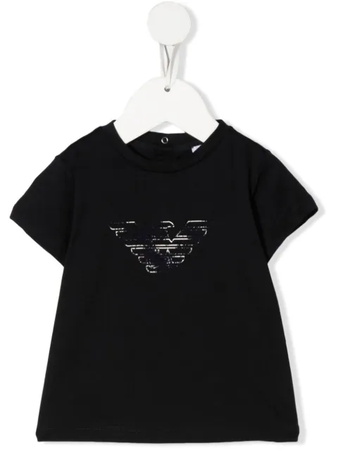 Emporio Armani Kids playera con logo estampado