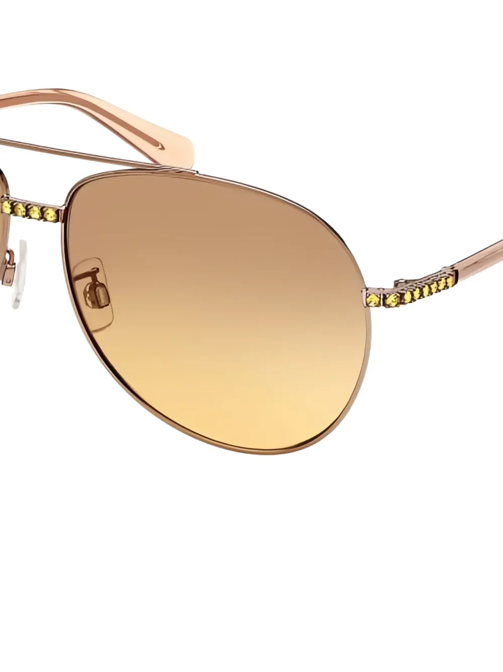 Swarovski Eyewear Zonnebril met piloten montuur en kristallen Roze