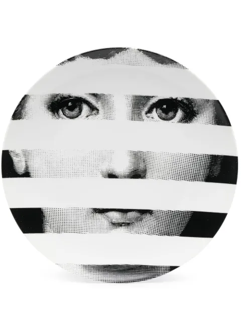 Fornasetti plato con estampado gráfico