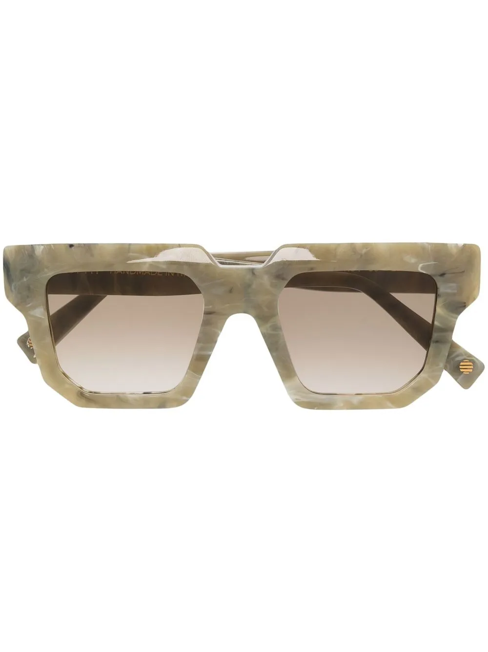 

GIABORGHINI Marbled square-frame sunglasses - Green