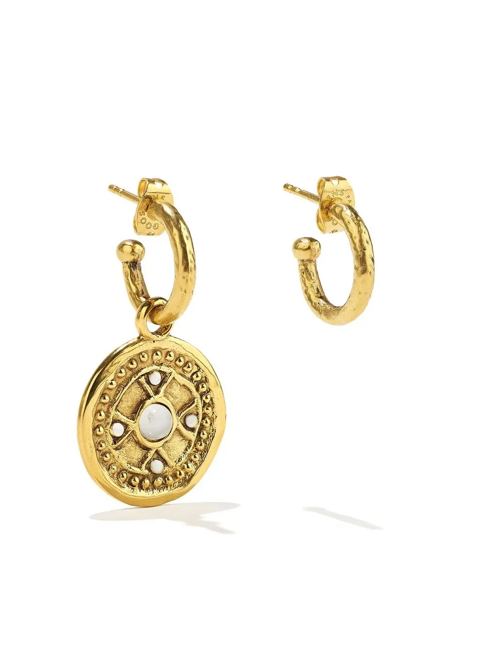 

Goossens Syracuse medal earrings - White