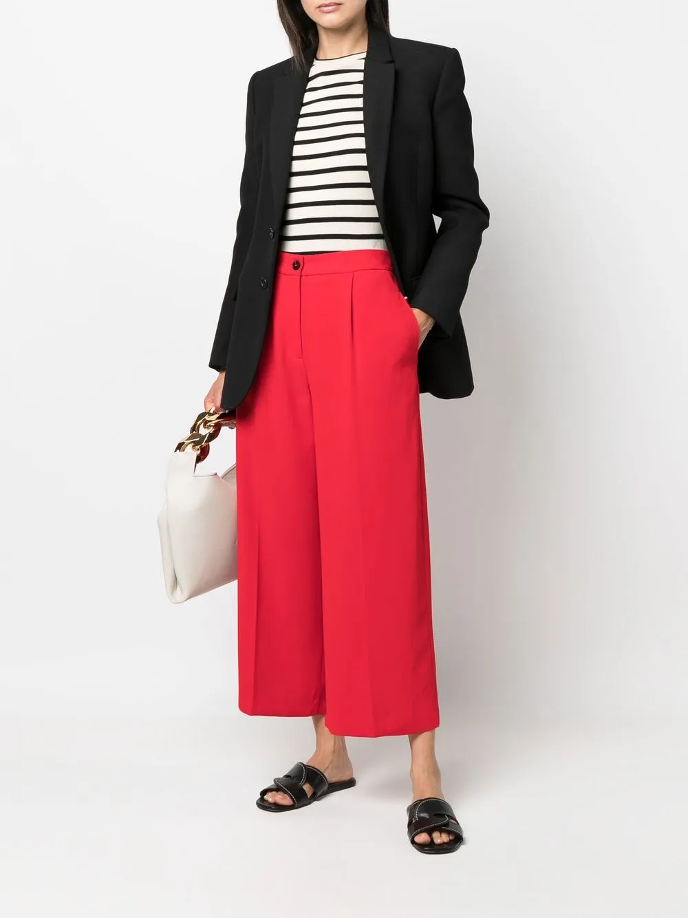 Tommy Hilfiger pleatdetail Cropped Trousers Farfetch