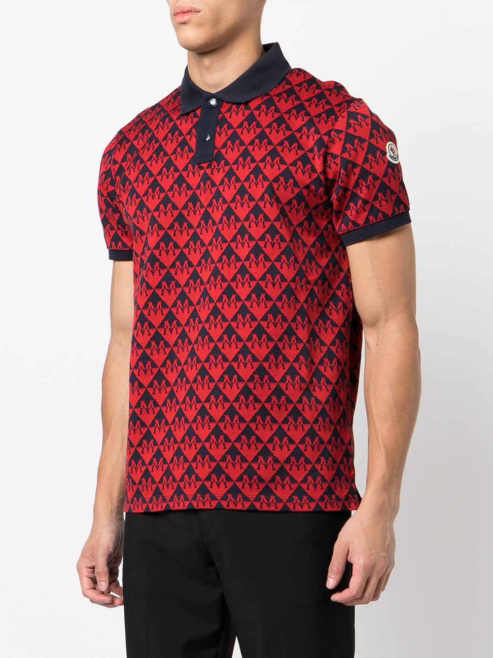 Moncler monogram-print Polo Shirt - Farfetch