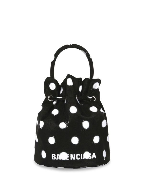 Balenciaga XS Wheel Polka Dot Bucket Bag - Farfetch