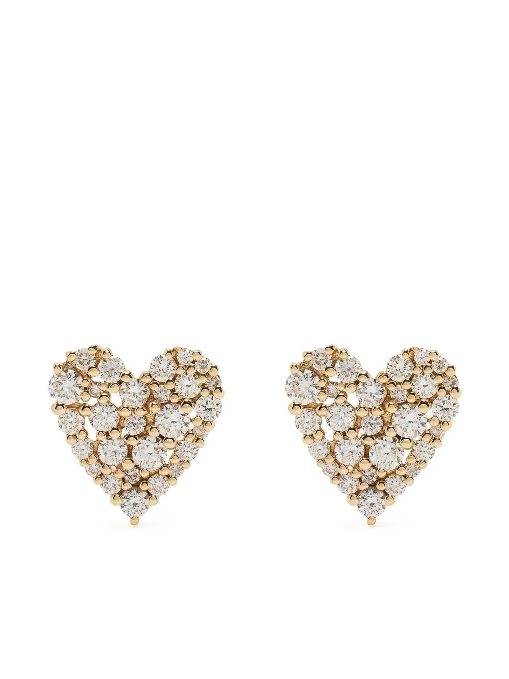 

Sydney Evan aretes Cocktail Heart en oro amarillo de 14kt con diamante - Dorado