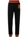 Moschino logo patch track pants - Black