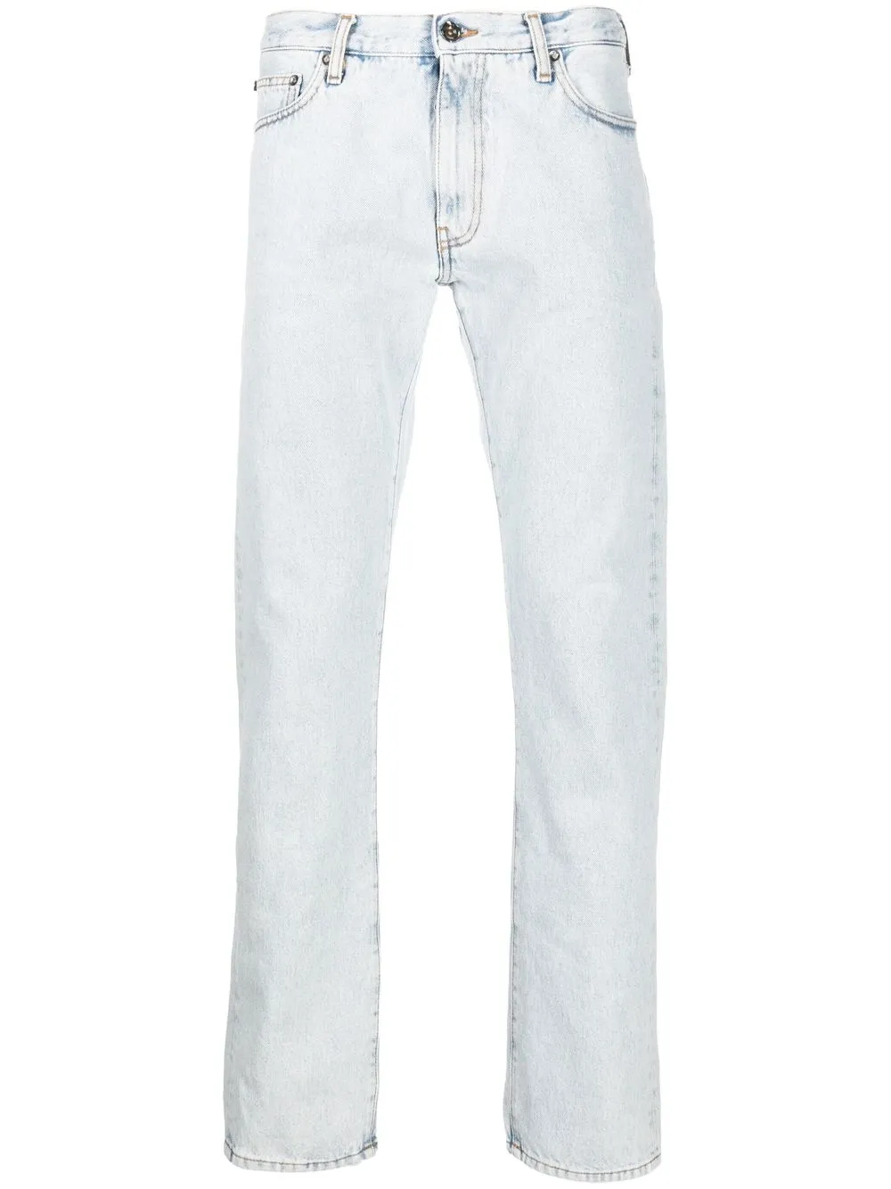 

Off-White jeans rectos con tiro medio - Azul