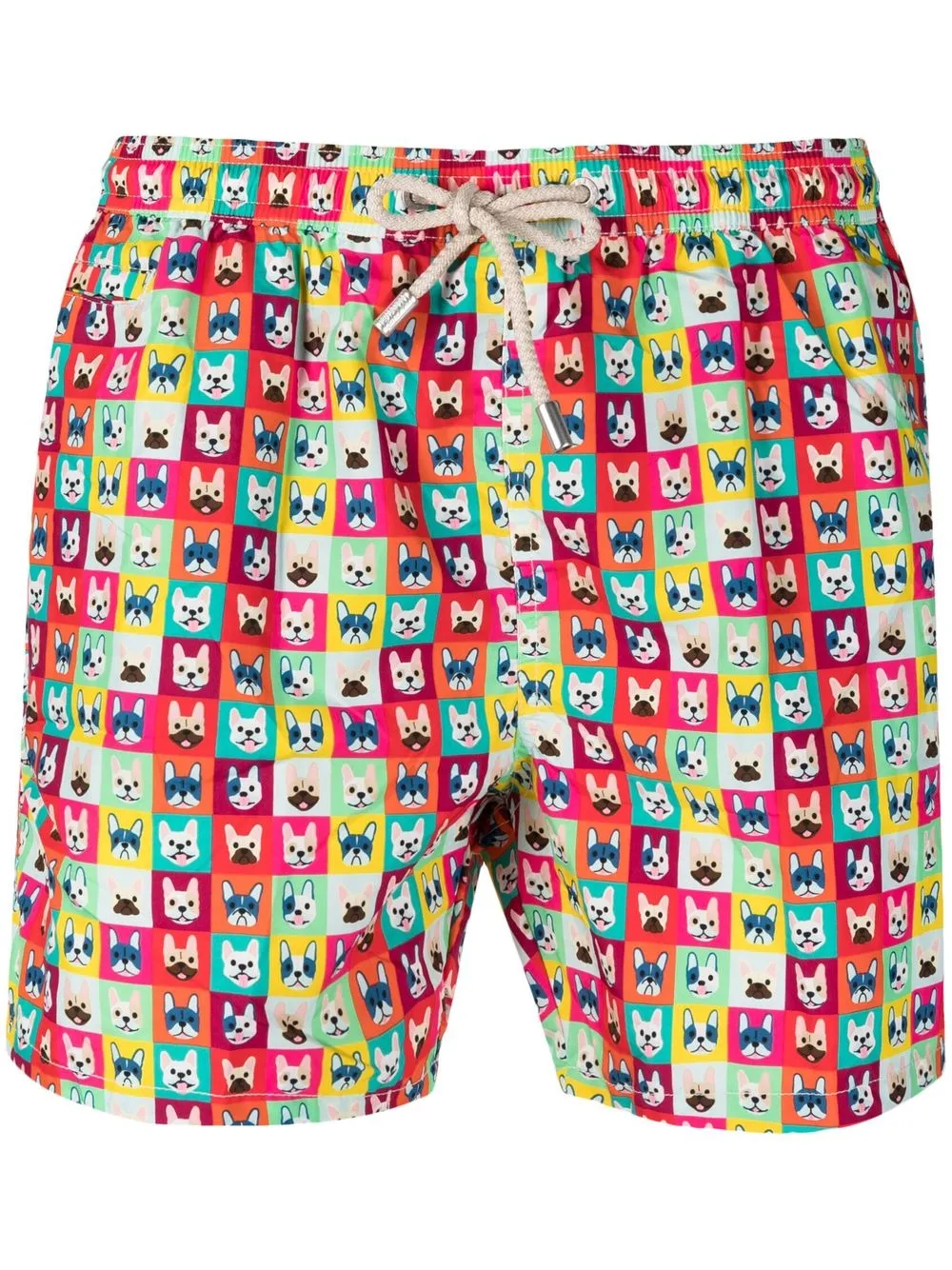 

MC2 Saint Barth shorts de playa con estampado gráfico - Rojo