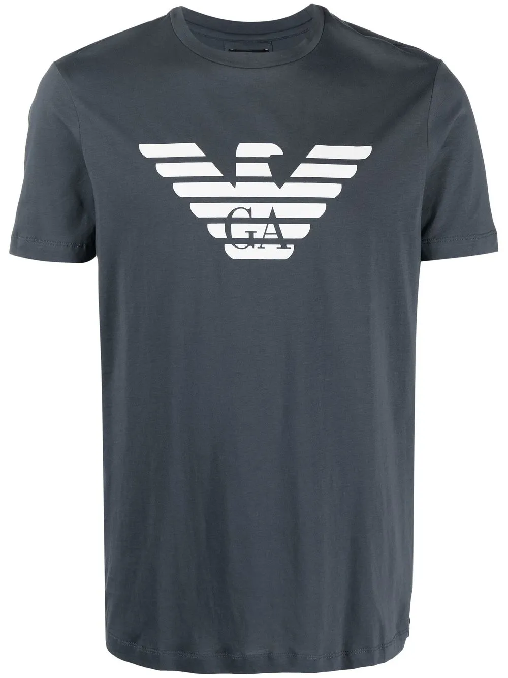 商品描述emporio armanilogo圆领t恤灰色,棉质,正面 l