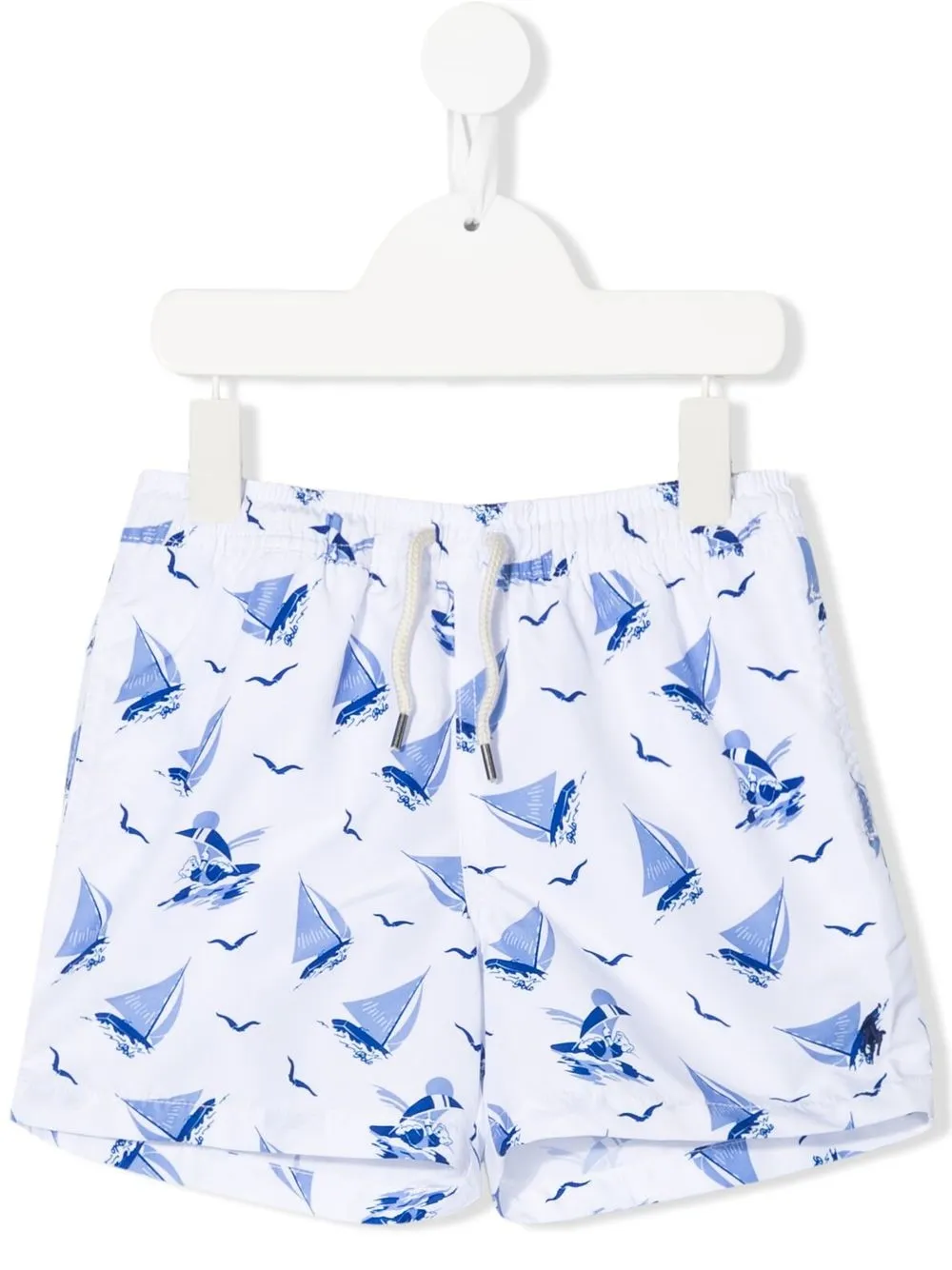 

Ralph Lauren Kids shorts de playa con estampado de veleros - Blanco