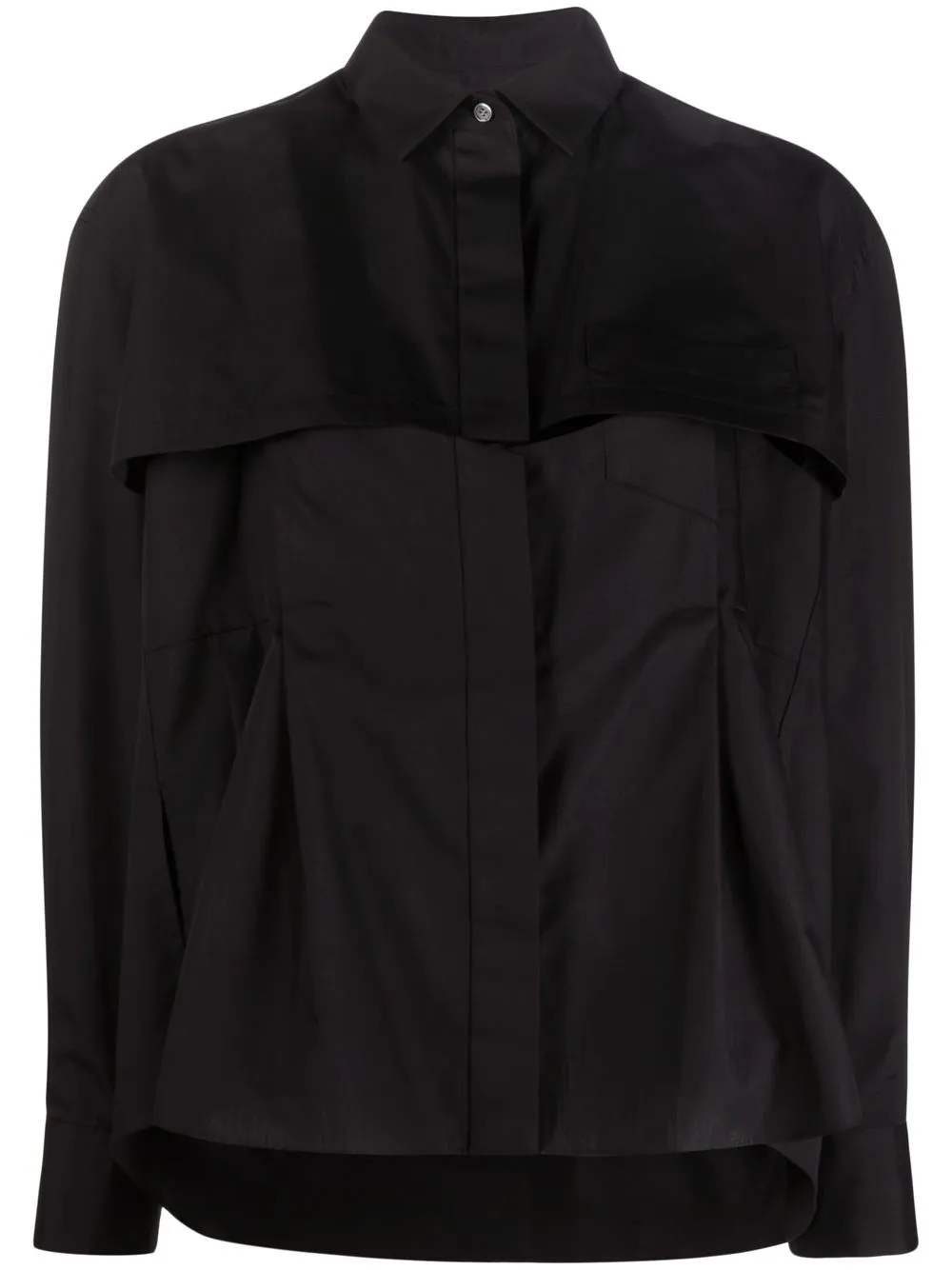 

sacai playera con aberturas - Negro