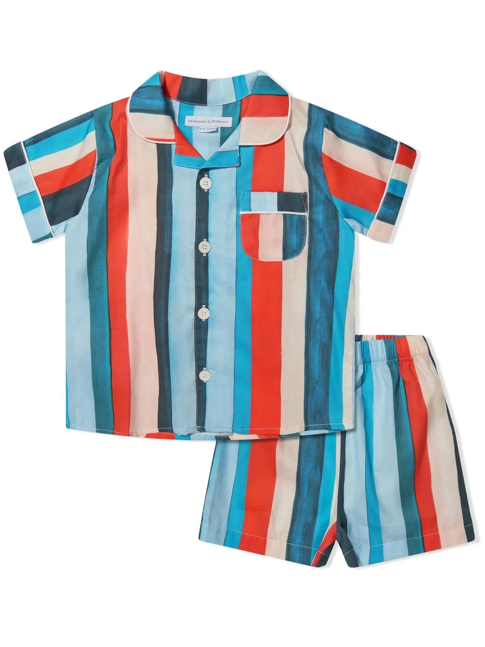 

Desmond & Dempsey Kids pijama Medina a rayas - Azul