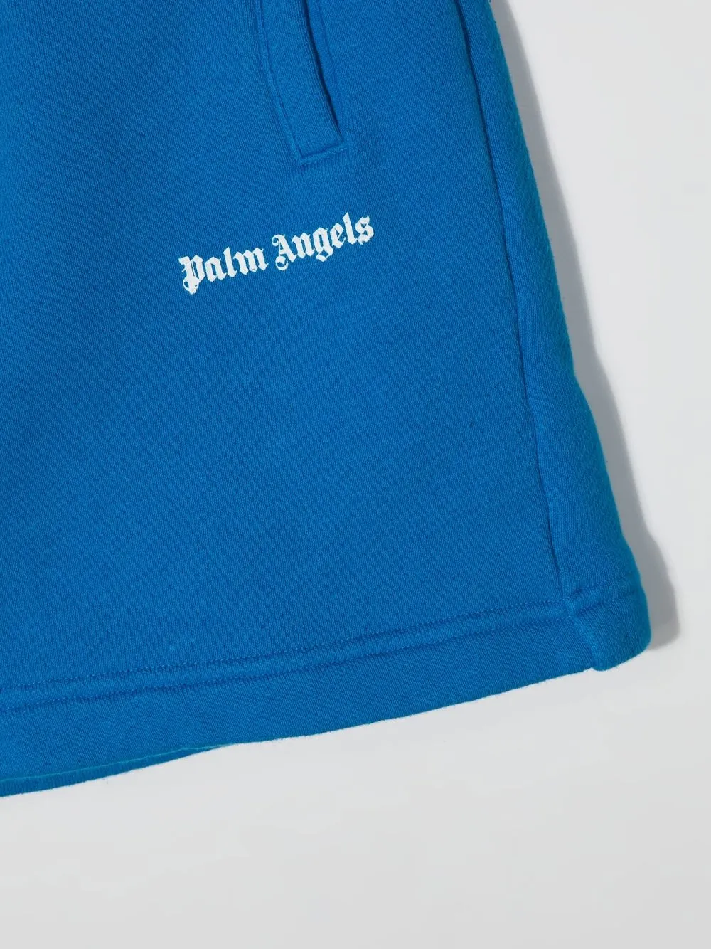 Palm Angels Kids Joggingshorts Mit Logo Print   Blau 