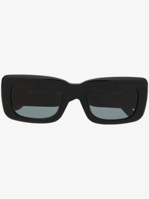The Attico logo-plaque sunglasses