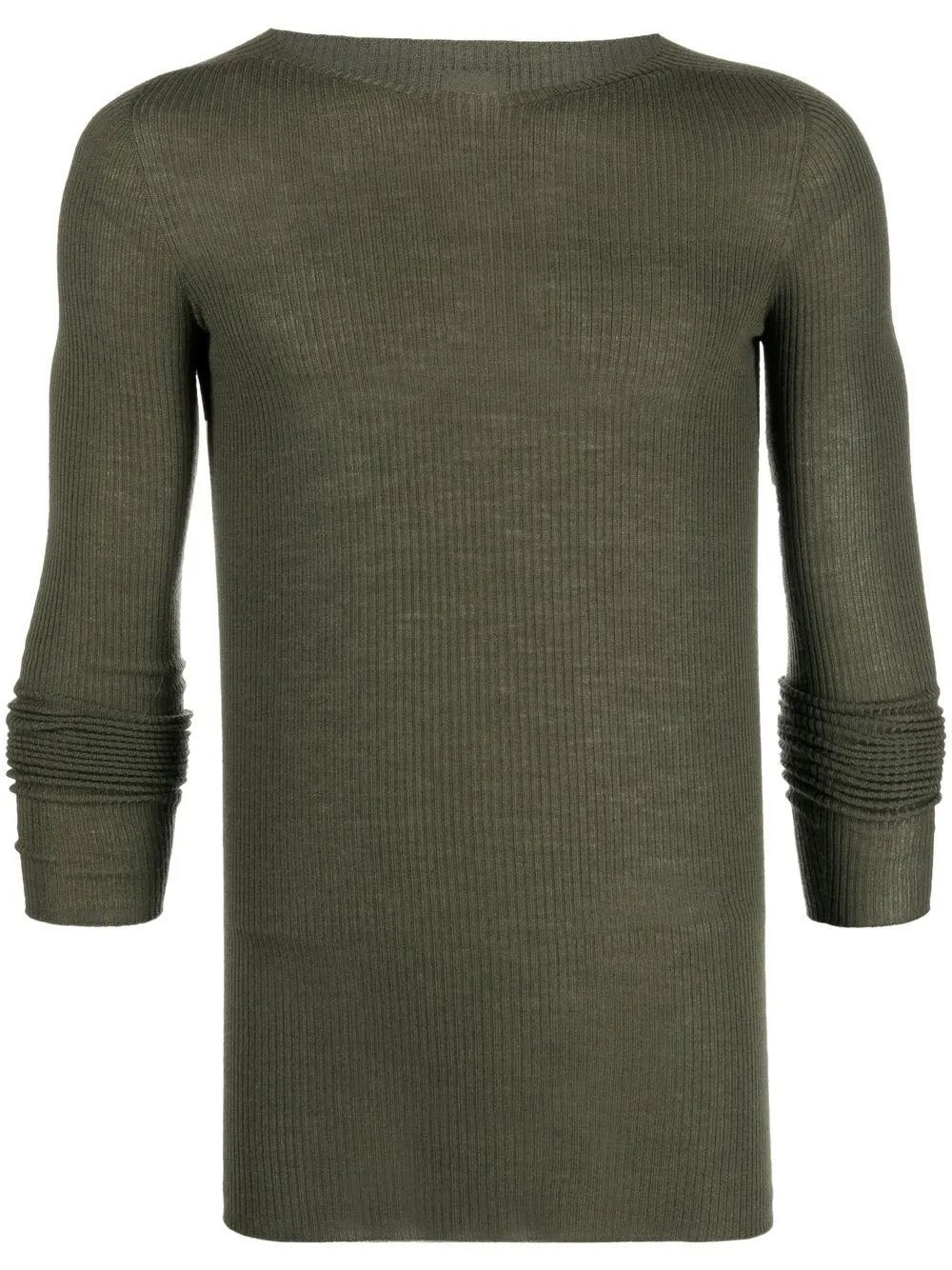 

Rick Owens top tejido de canalé - Verde