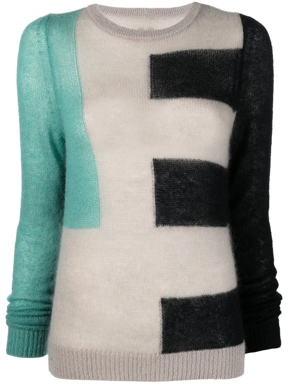 

Rick Owens suéter tejido en intarsia - Negro