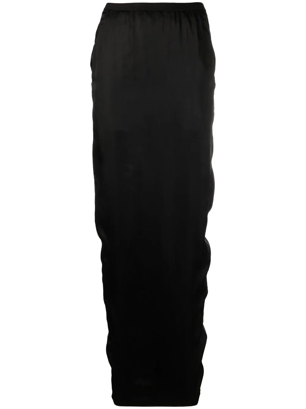 

Rick Owens Pillar long draped satin skirt - Black