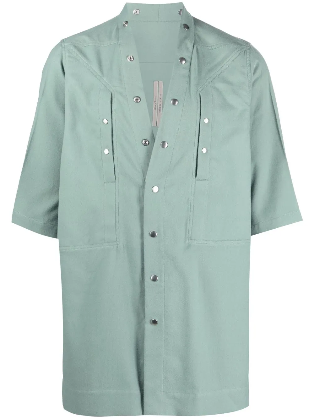 

Rick Owens camisa Magnum con broche de presión - Verde