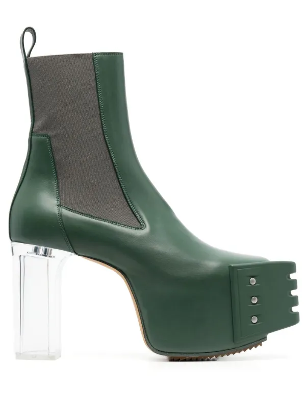 Rick Owens Grilled Platform レザーブーツ - Farfetch