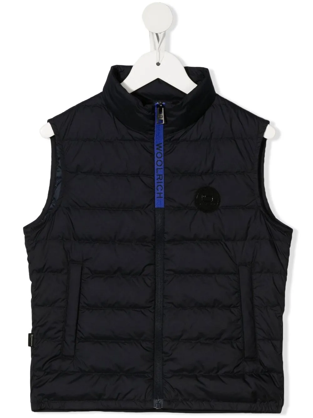 

Woolrich Kids logo-patch quilted gilet - Blue