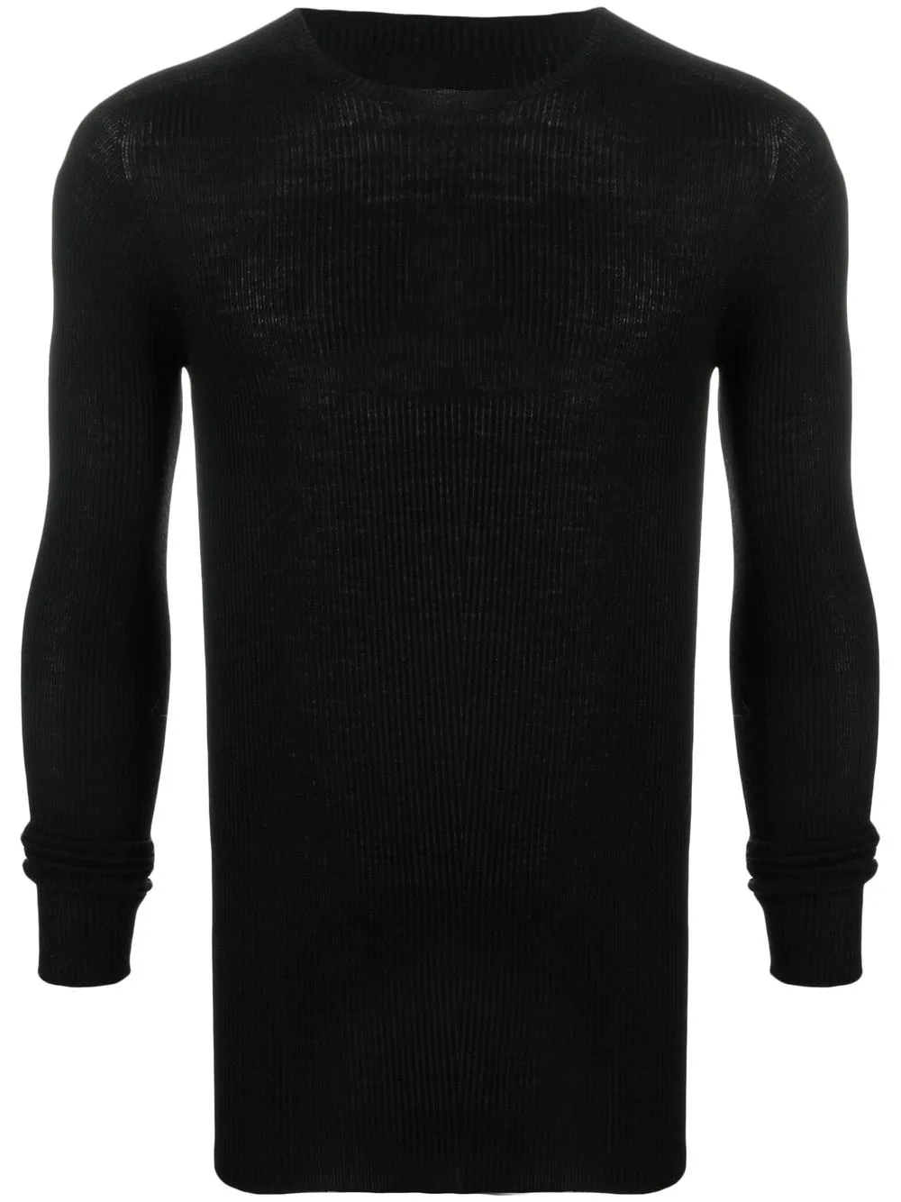 

Rick Owens Ribbed round-neck jumper - Black