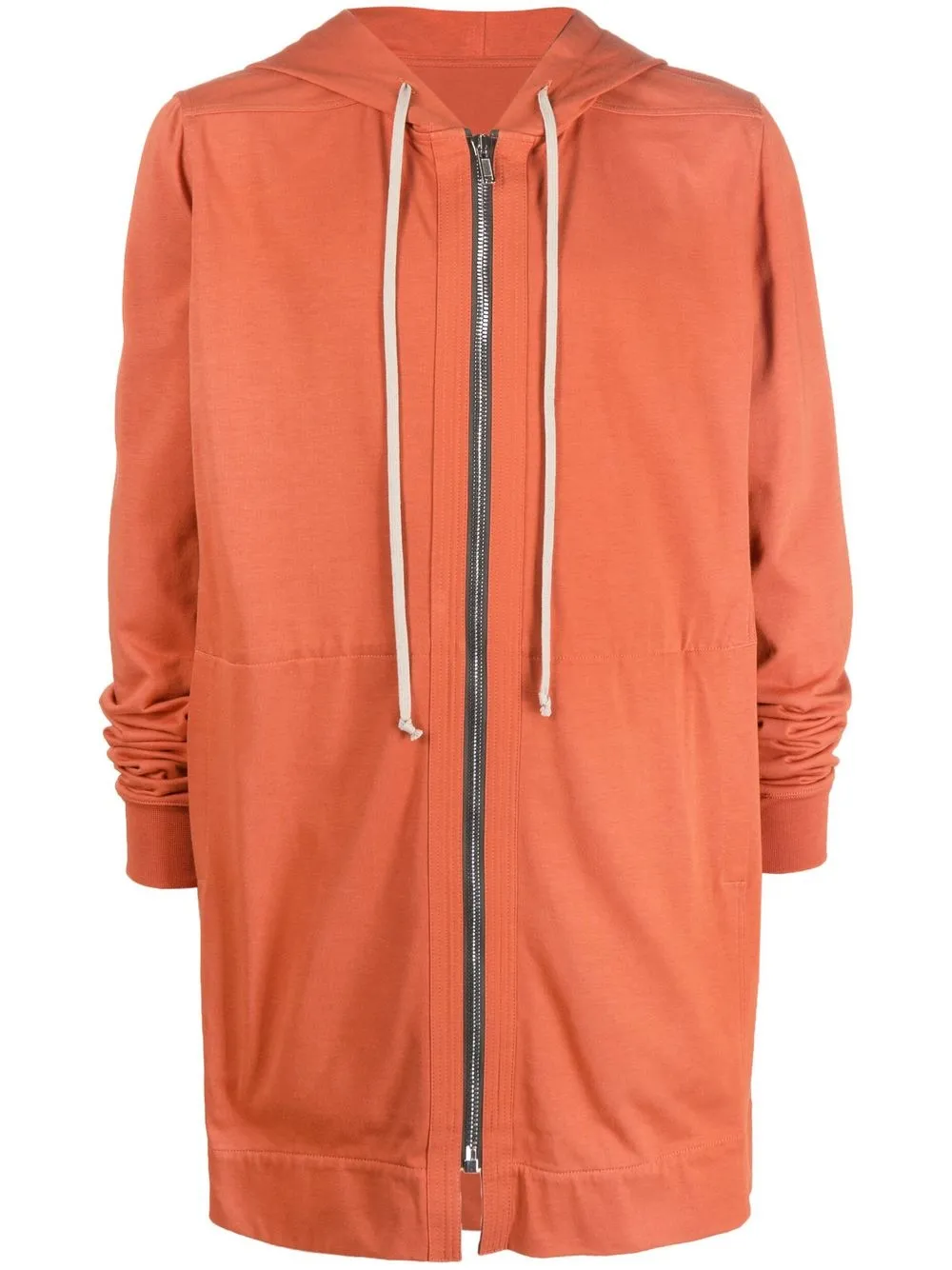 

Rick Owens zipped-up drawstring-fastening hoodie - Orange