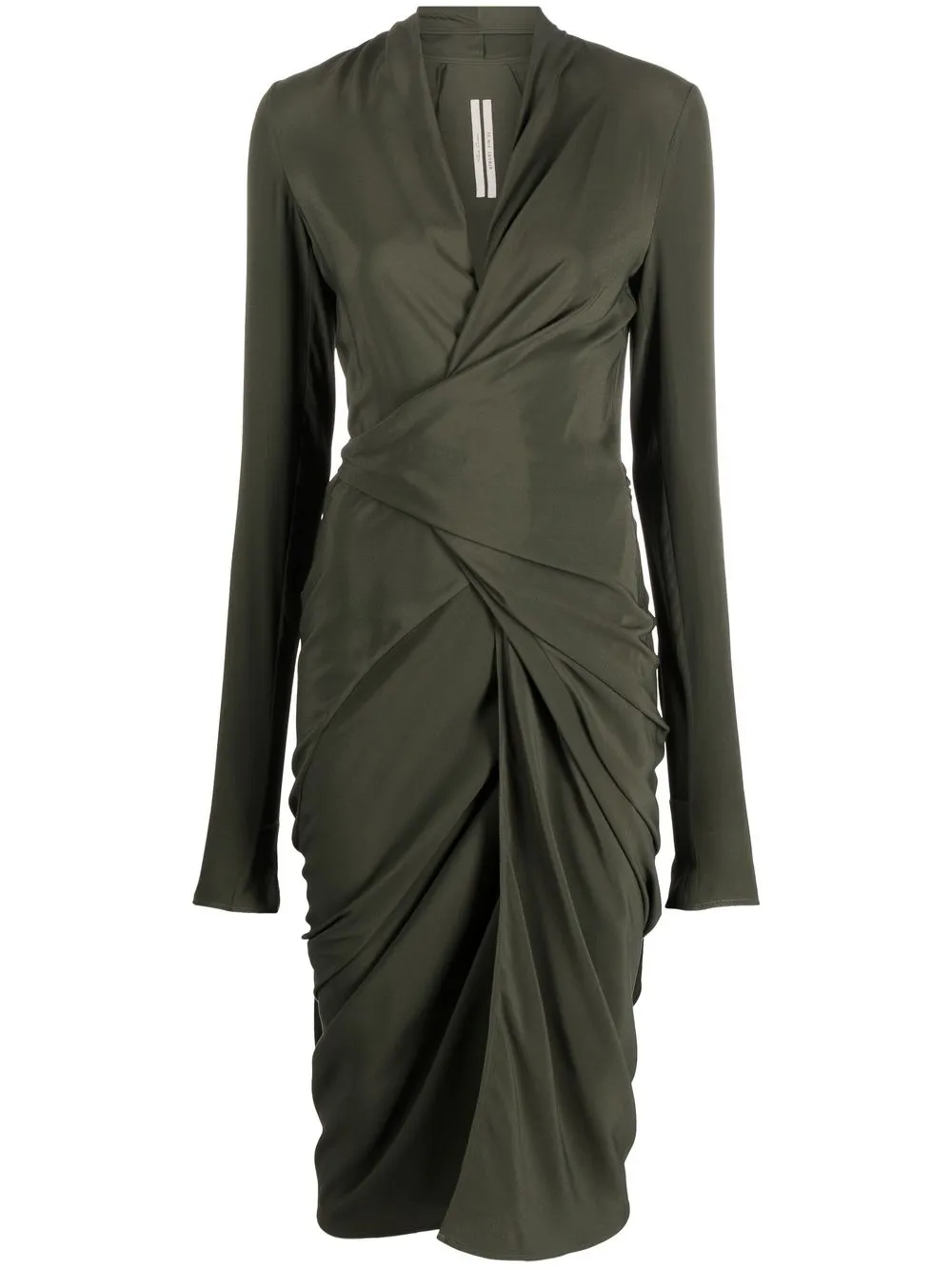 

Rick Owens vestido midi cruzado - Verde