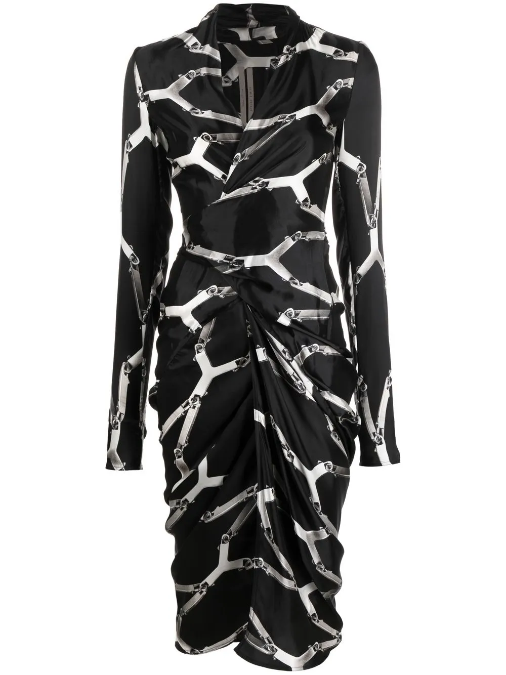 

Rick Owens cable-knit wrap dress - Black