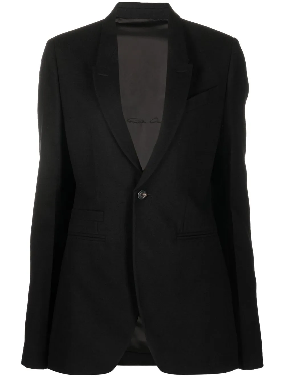 

Rick Owens single-breasted virgin-wool blazer - Black