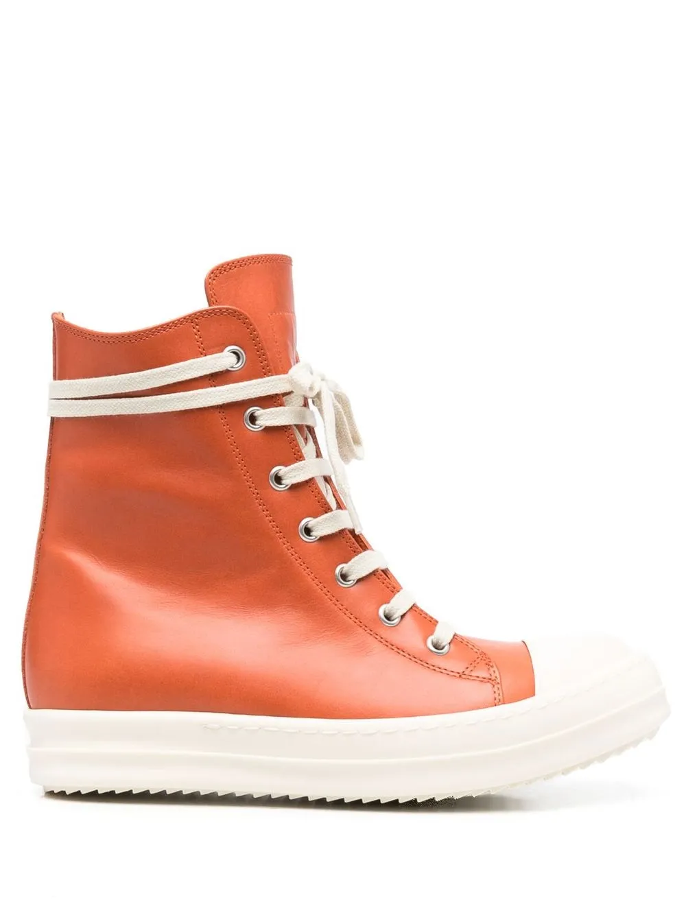 

Rick Owens tenis altos con cierre - Naranja