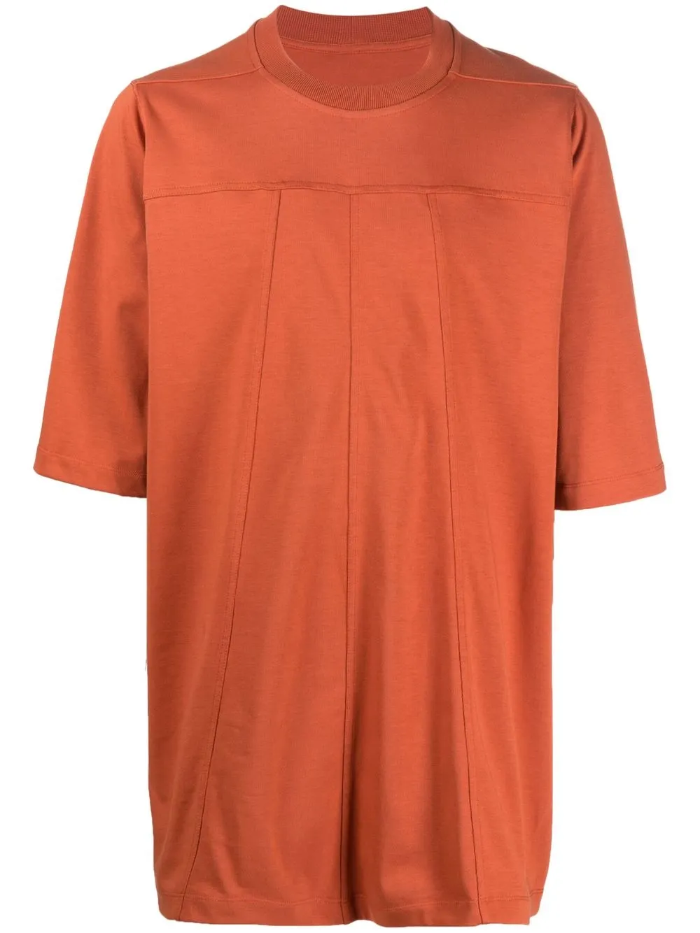 

Rick Owens tonal-stitching organic-cotton T-shirt - Orange