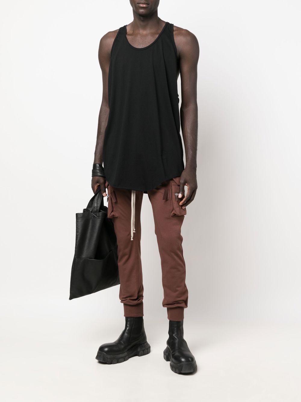 Shop Rick Owens Mastodon Cotton Cargo Pants In Brown