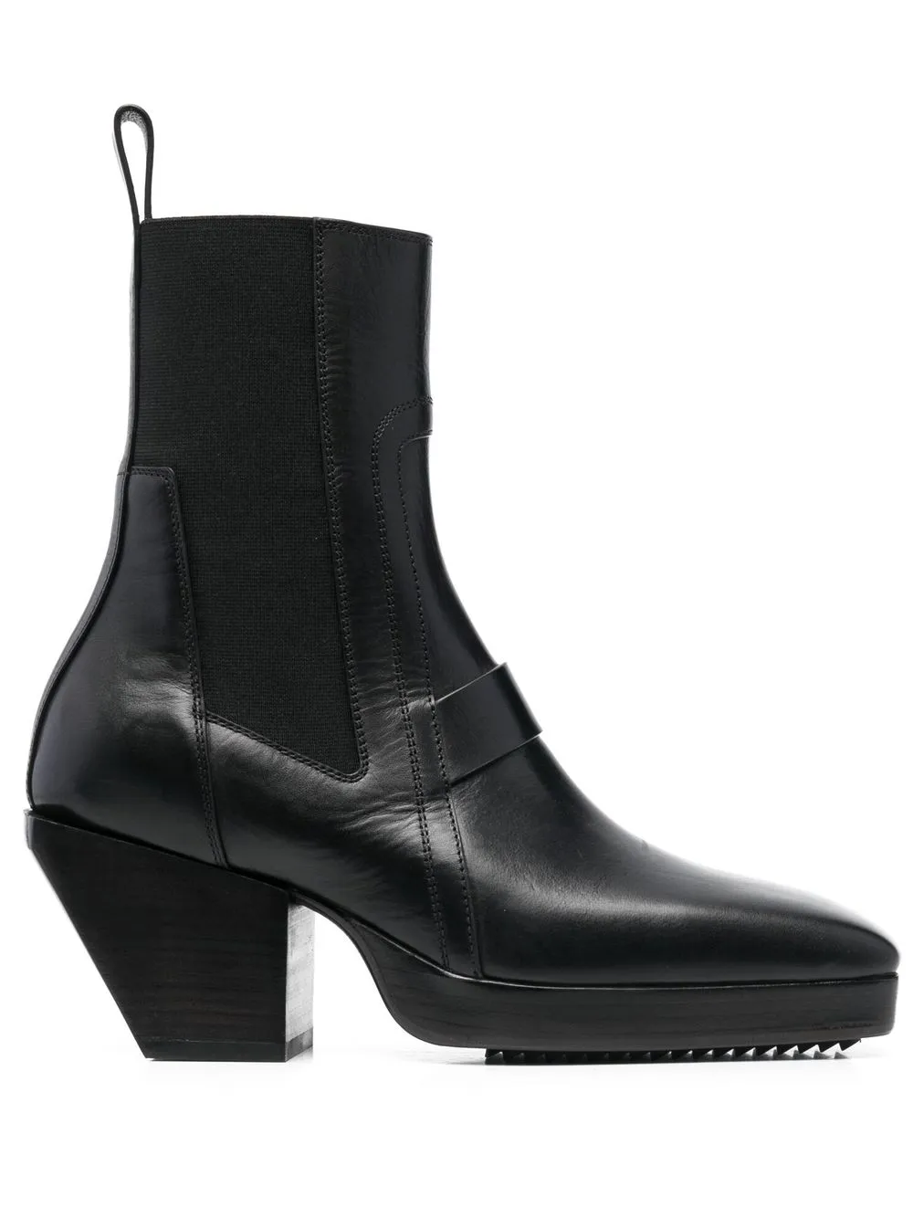 Rick Owens Square-toe Boots In Black