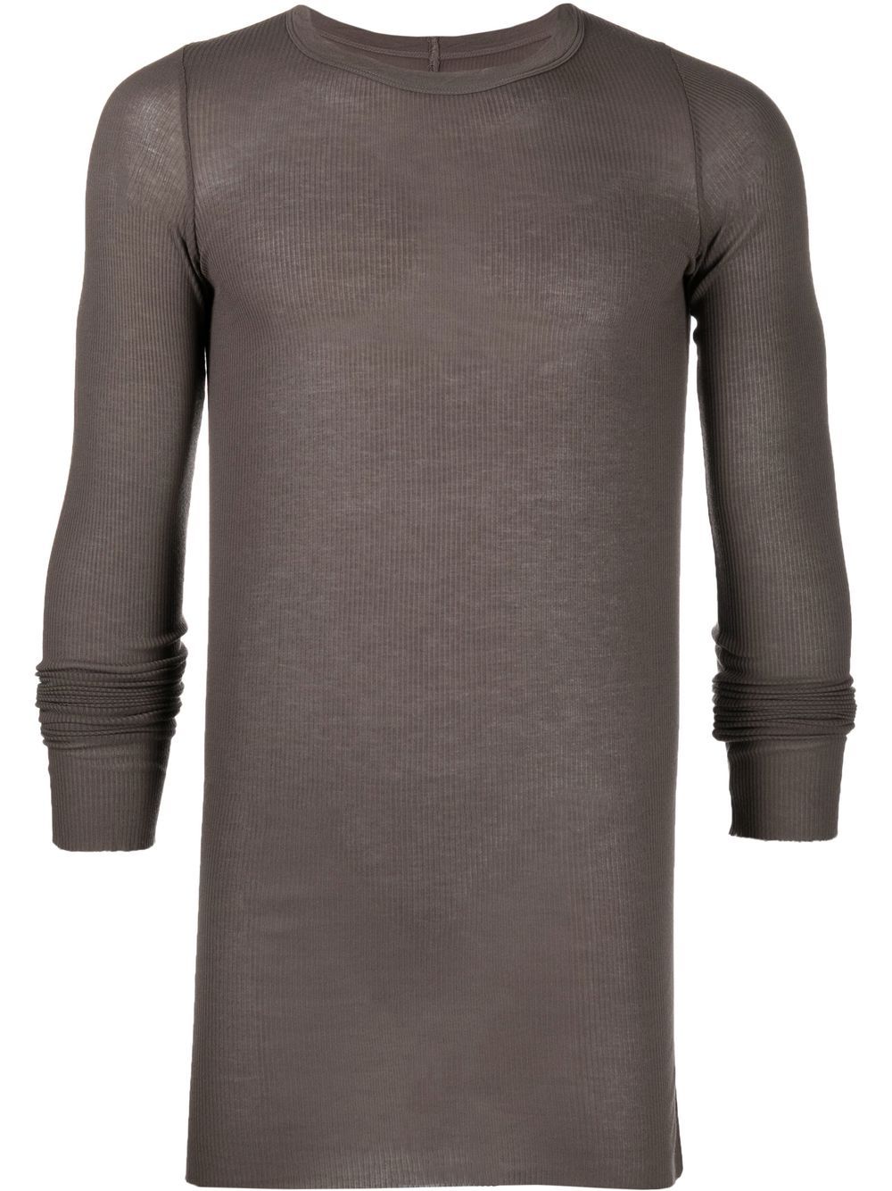 RICK OWENS LONG-SLEEVE FITTED TOP