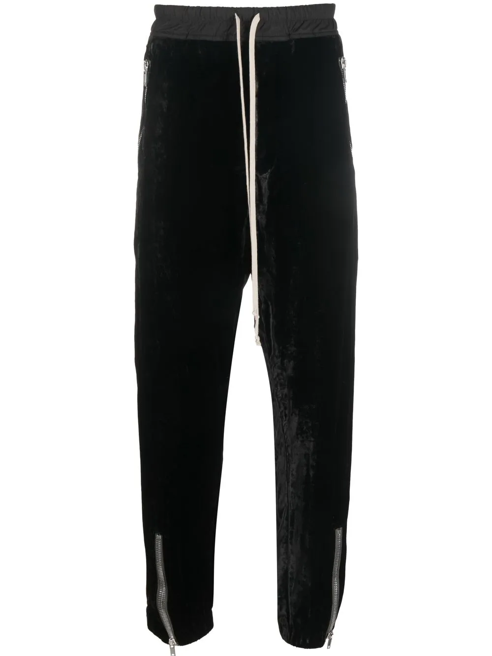 

Rick Owens velvet-effect track pants - Black