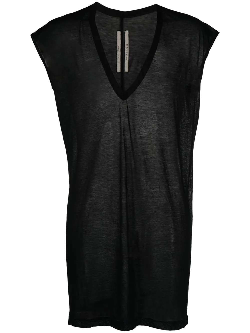 

Rick Owens top con escote en V pronunciado - Negro