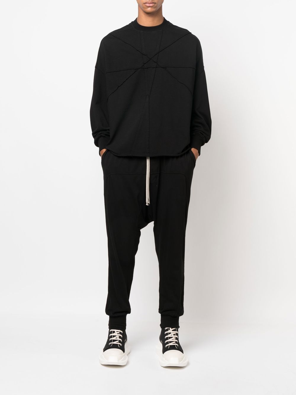 Rick Owens DRKSHDW Trainingsbroek met verlaagd kruis - Zwart